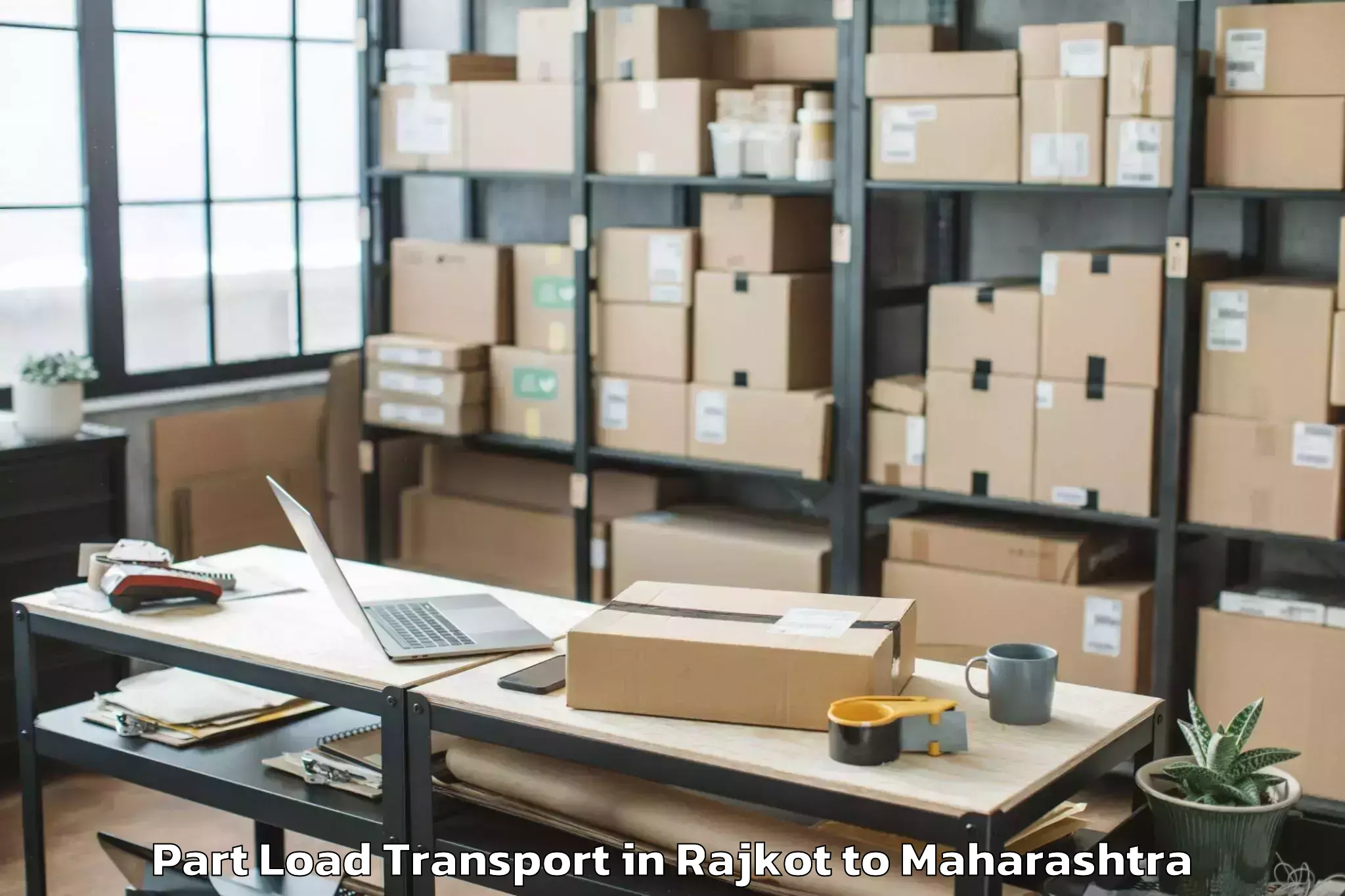 Professional Rajkot to Udgir Part Load Transport